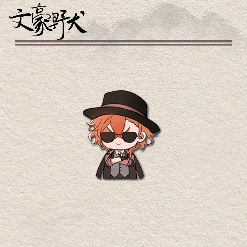 Nakhara Chuuya Dazai Osamu spilla Anime distintivo acrilico spille per cartoni animati decorazione fai da te zaino accessori per vestiti