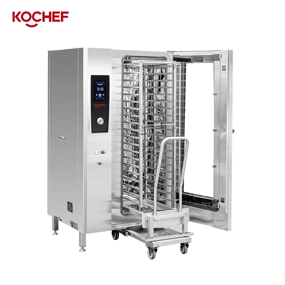TLF 20 Tier Commercial Combi Oven Electric Touch Screen Universal Steam Bake Oven with Mobile Cart  for Bakery Restaurant Use