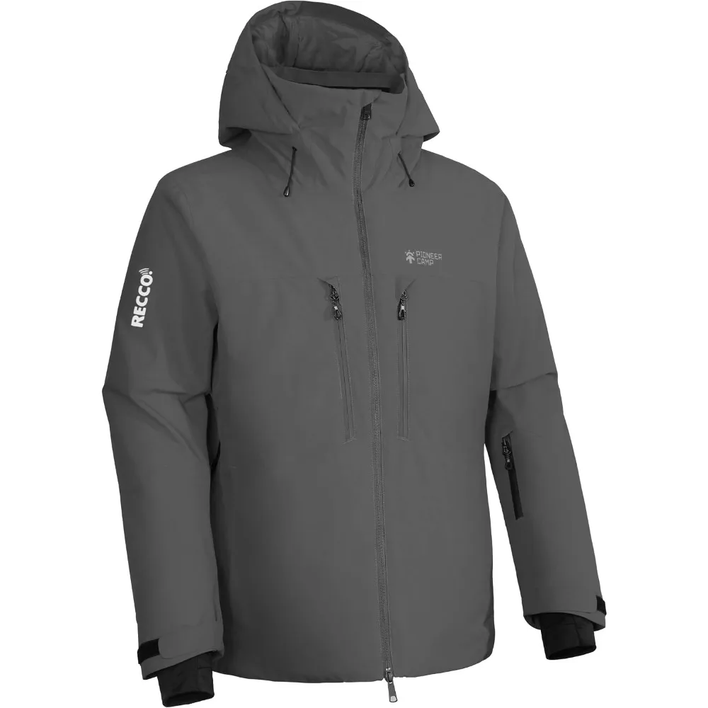 Pioneer Camp Men's Waterproof Ski Jacket Insulated Snowboard Jacket Warm Winter Snow Coat Cold Weather Mountain Gear