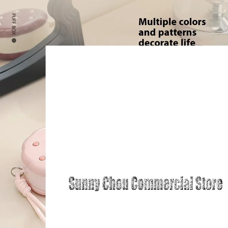 1 stks Cookie Vorm Dubbellaags Poederdons Storae Box Veilig Materiaal Multifunctionele Cosmetische Opbergdoos Stofdichte Box Organizer