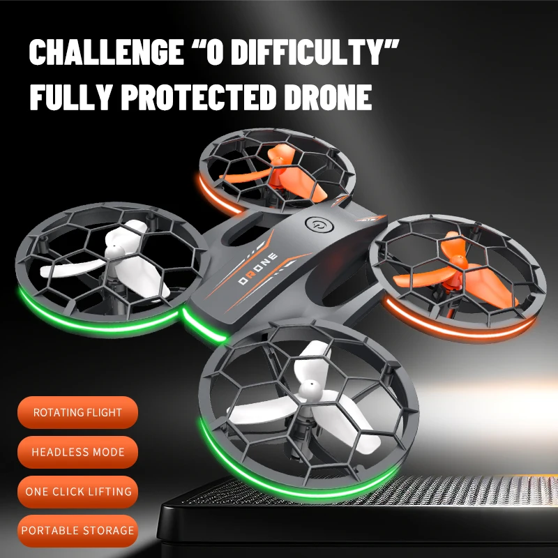 El nuevo Dron tiene una variedad de luces de cuadricóptero con cambio de luz, bolsa de almacenamiento exquisita, regalo de cumpleaños, juguete para niño