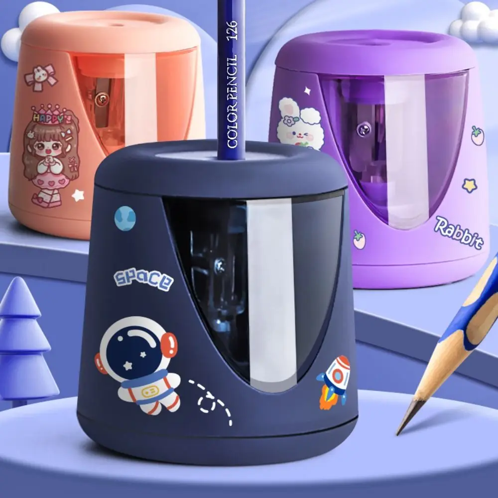 

Office School Supplies with Decorative Sticker Switch Automatic Mechanical Tool Electric Pencil Sharpener Creative Stationery