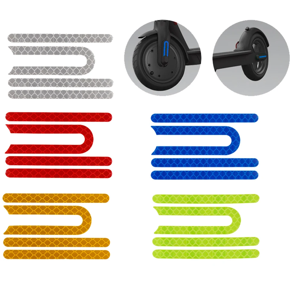 1set Electric Scooter Skateboard Front Rear Wheel Tire Cover Protective Shell Reflective Sticker For Xiaomi Mijia M365 Pro Parts