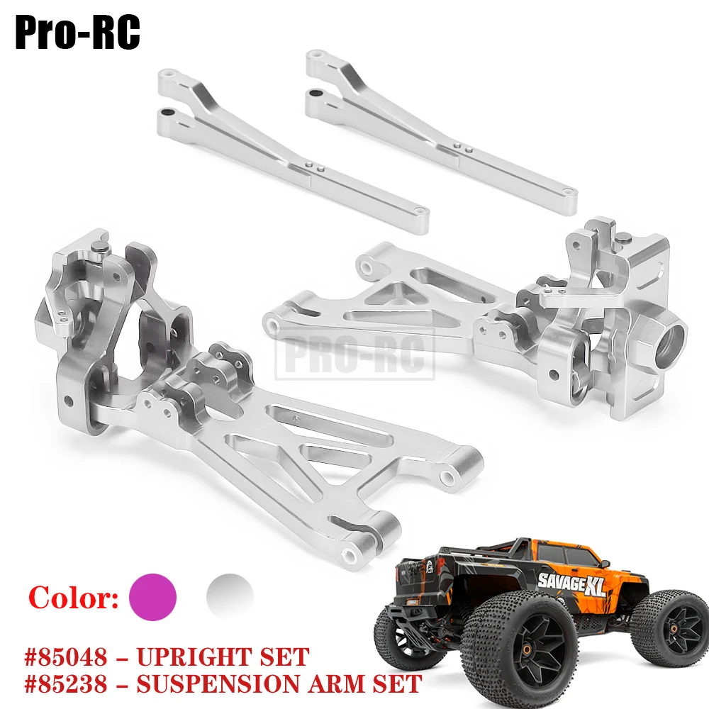 Front&Rear Upper&Lower Suspension Arms 5-Degrees Upright Knuckle C-Hub 85238 85048 Set for RC 1/8 HPI SAVAGE Flux 2350 XL X 4.6