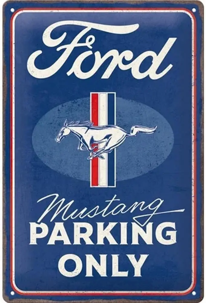 Nostalgic-Art Retro tin sign, 7.9; x 11.8;, – Parking Only – Gift idea for fans, made of metal, vintag-aluminum