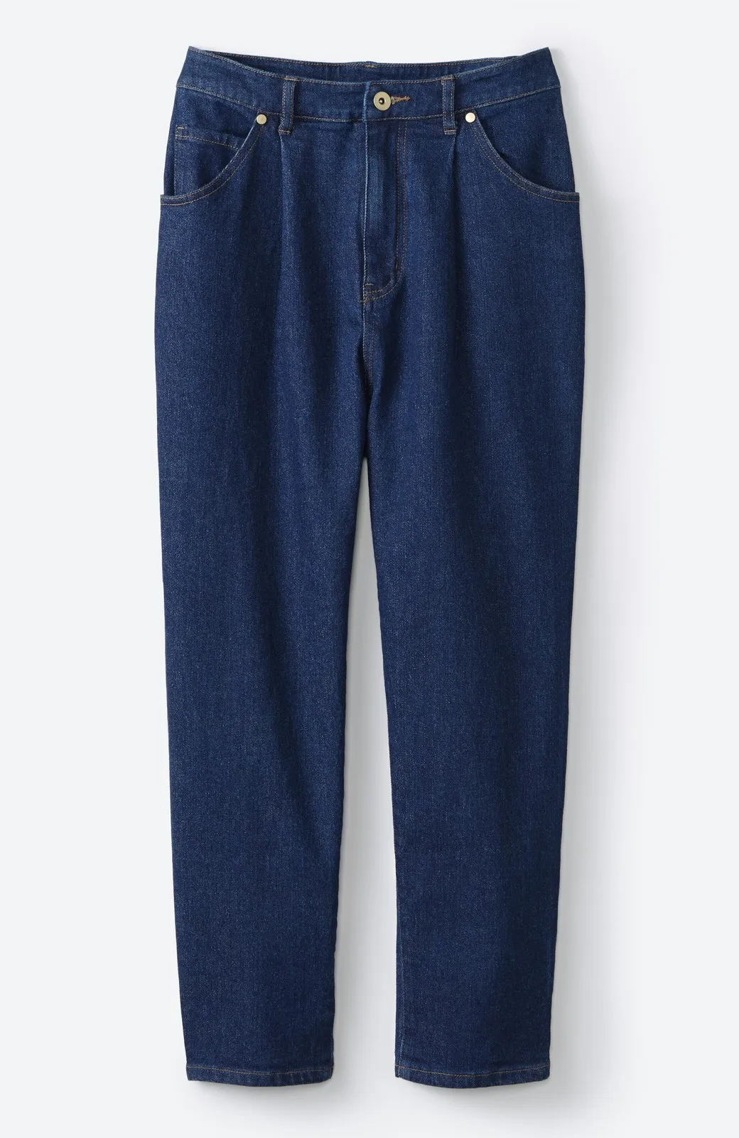 

Джинсы из хлопкового денима с высокой талией и свободным кроем, модель «Девять точек», с эластичными манжетами, прямые брюки, весна 2025