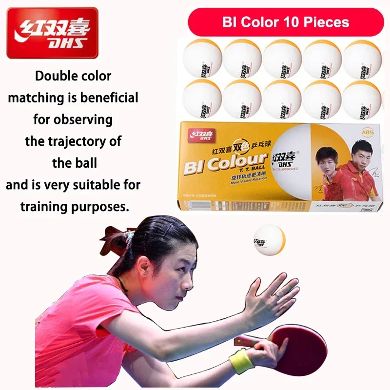 

10 Pcs/Box DHS 3-Star Table Tennis Balls D40+ ABS Judging The Trajectory of The Ball's Movement ITTF with Seam for Training Ball