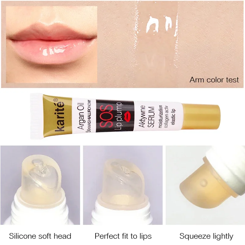 Instant Volumising Lip Plumper Oil Collagen Moisturizer Care Lip Mask Repairing Reduce Lip Fine Lines Brighten Makeup Lipgloss