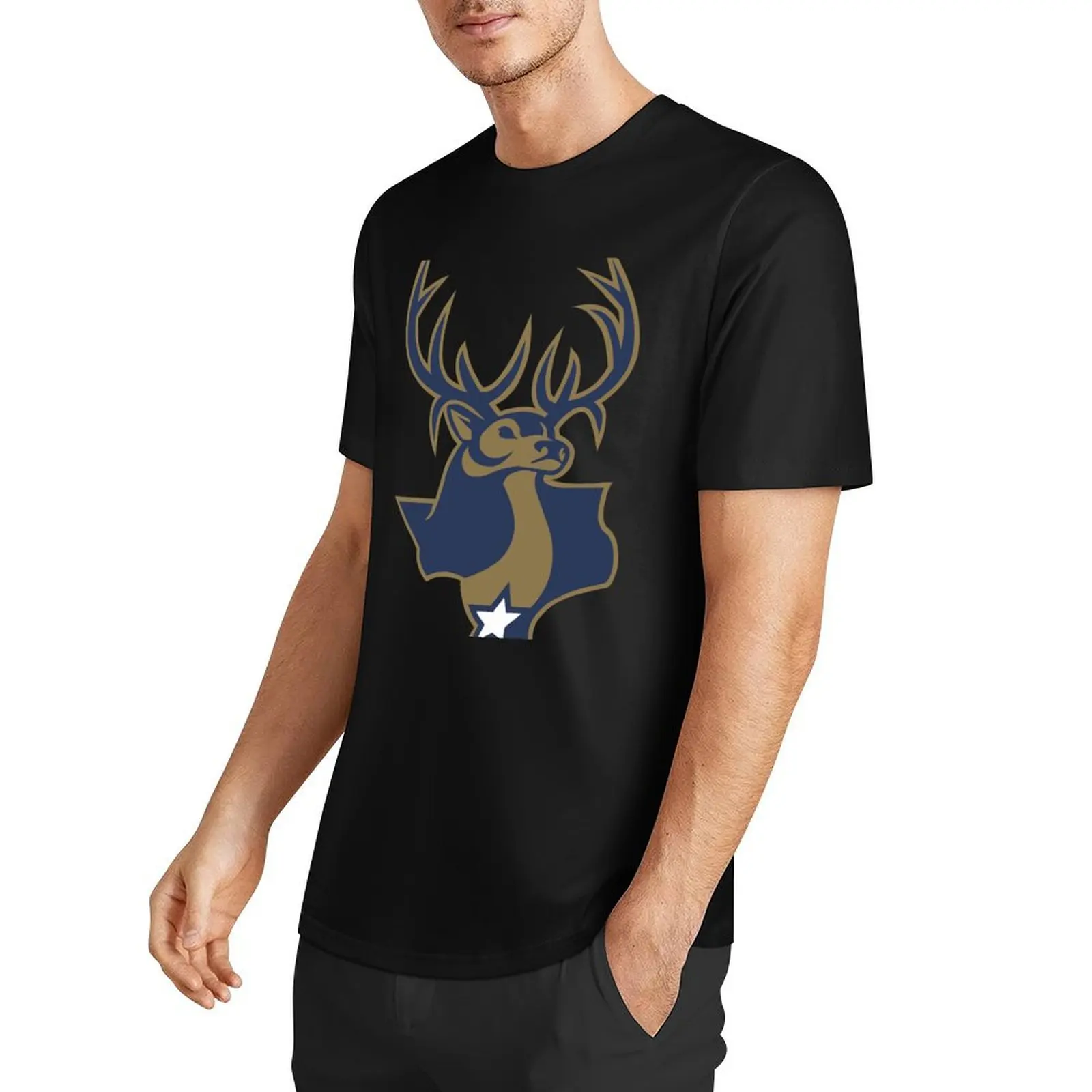 laredo bucks Ice Hockey T-Shirt quick drying Blouse summer top mens clothes