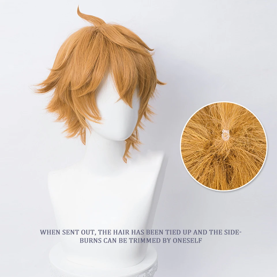 EASTSECRET Wig sintetis Genshin Impact Dadalia's Son Cos rambut kaku fool-' rambut pendek