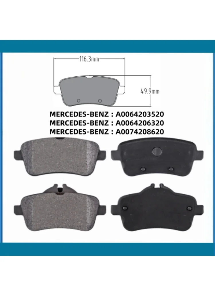 For Mercedes GLS550 GLS450 GLS400 GLS350d GLS320 (X166) X167 GLE500 (C292) rear brake pads A0074208620 / Auto Parts - 59055