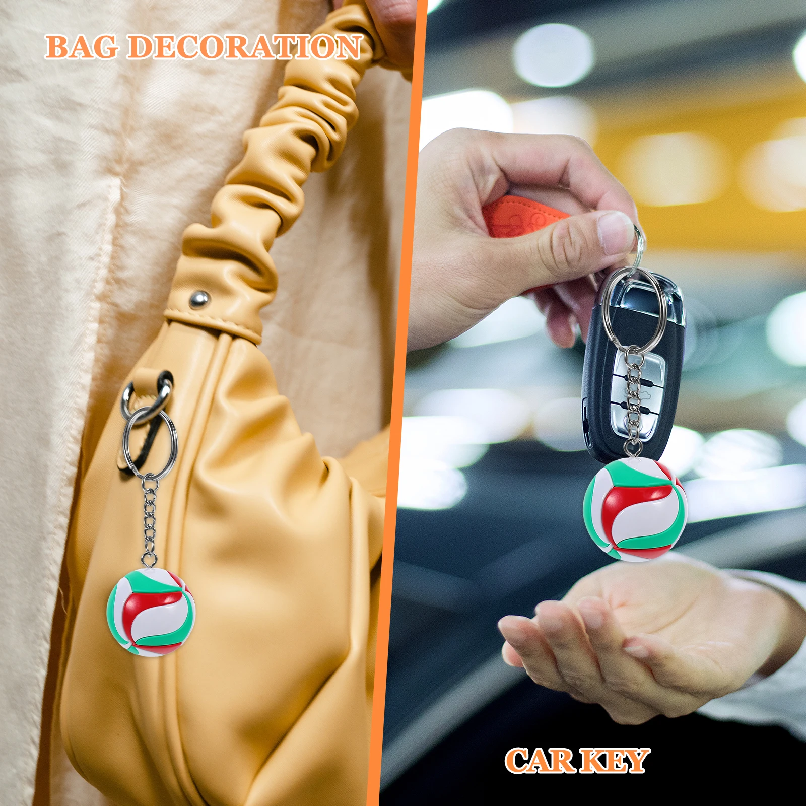 

Volleyball Keychain Pvc Sports Style Key Ring Pendant Charm Decoration Bag Tag Team Party Favor Backpack Hanging Accessories For