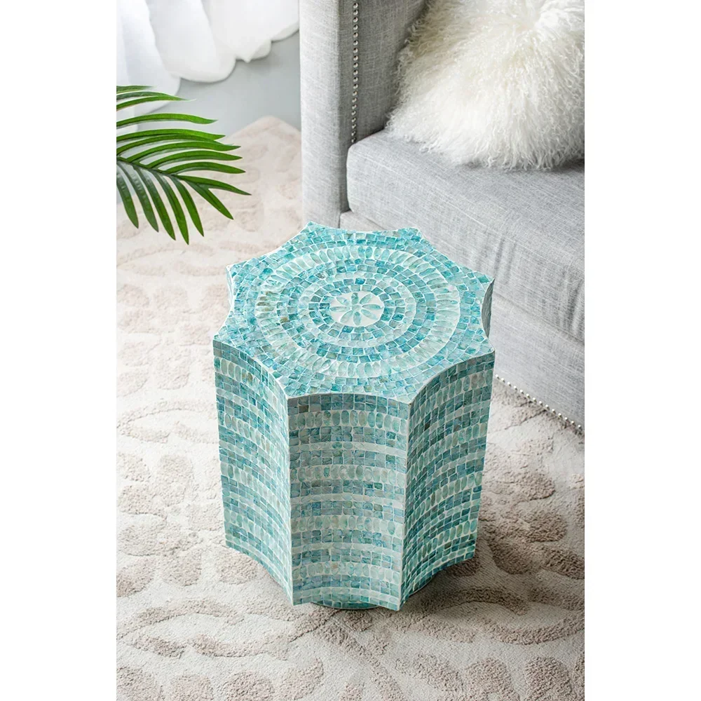 Hand-Made Shell Pier Side Table Sofa Side Table Living Room Shoe Changing Stool