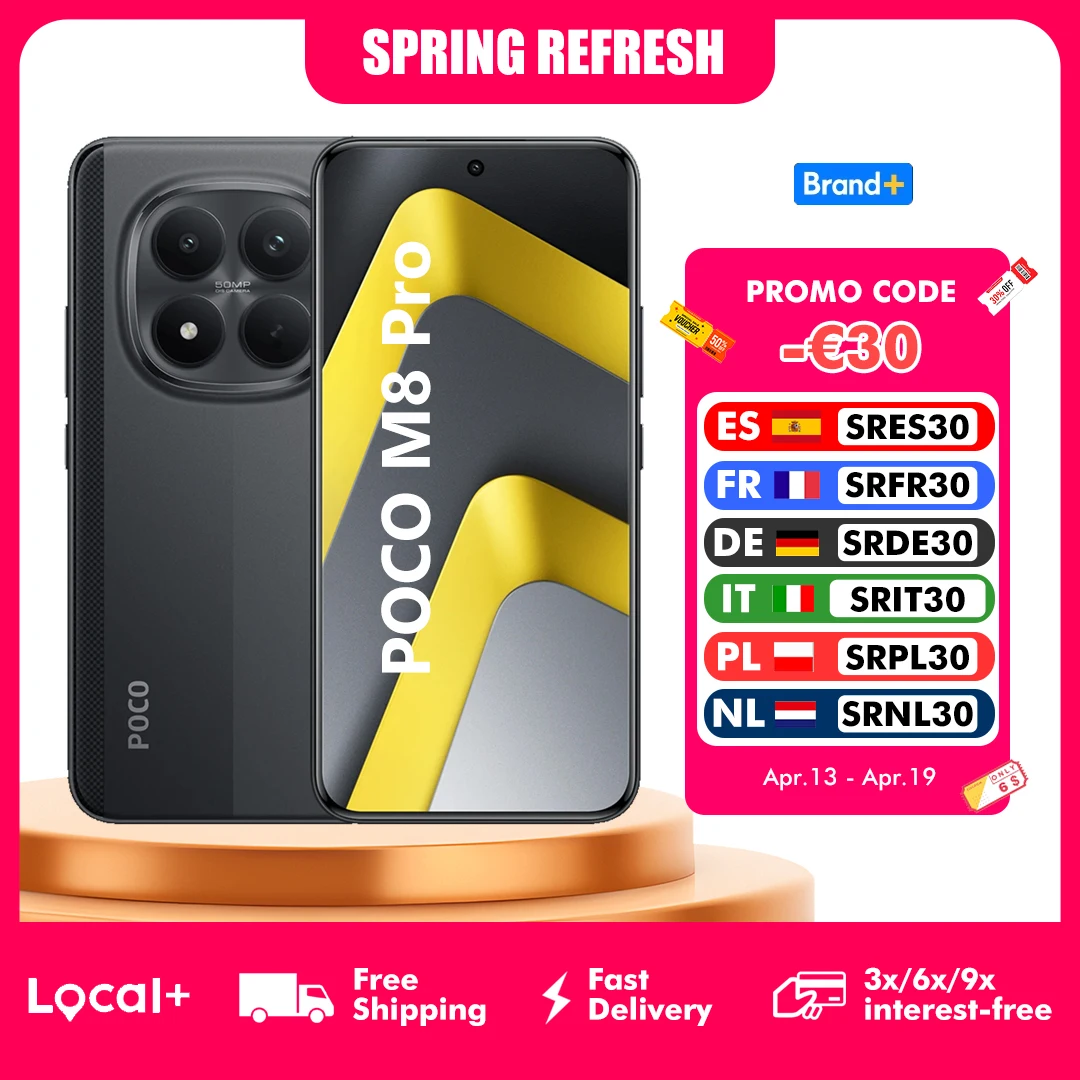 Smartphone POCO M8 Pro 5G 8 Go 256 Go 12 Go 512 Go NFC Batterie 6500 mAh Appareil photo 50 MP