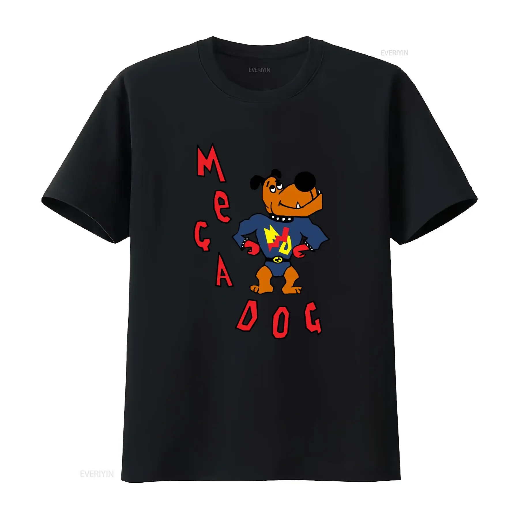 Men'S Skins UK Sid Jenkins Mega Dog T Shirt Retro Cartoon Print with Logo Casual Round Neck for Attire All Season Comfort