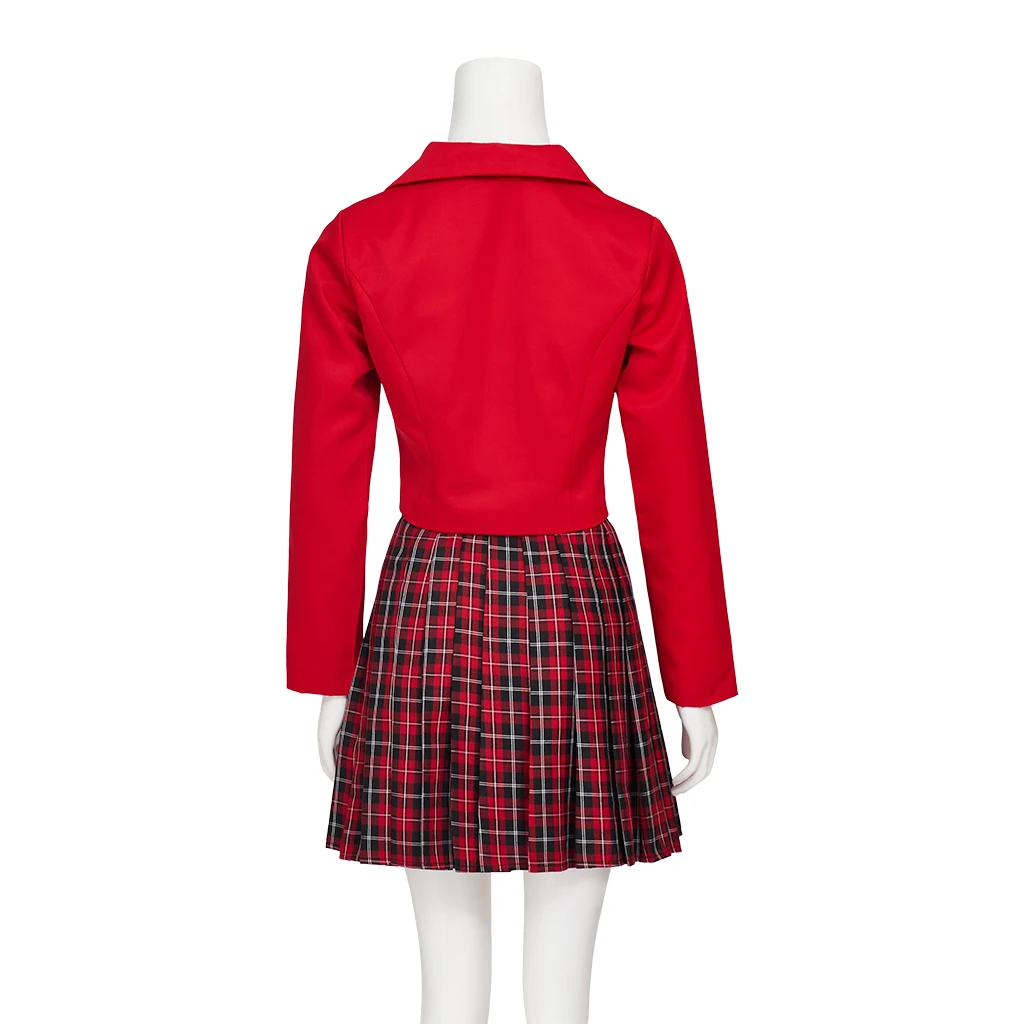 Musical the Heathers 3 Cosplay Madelaine Petsch Cosplay Jaqueta Vermelha Feminina Saia Halloween Carnaval Roupas de Desempenho de Palco