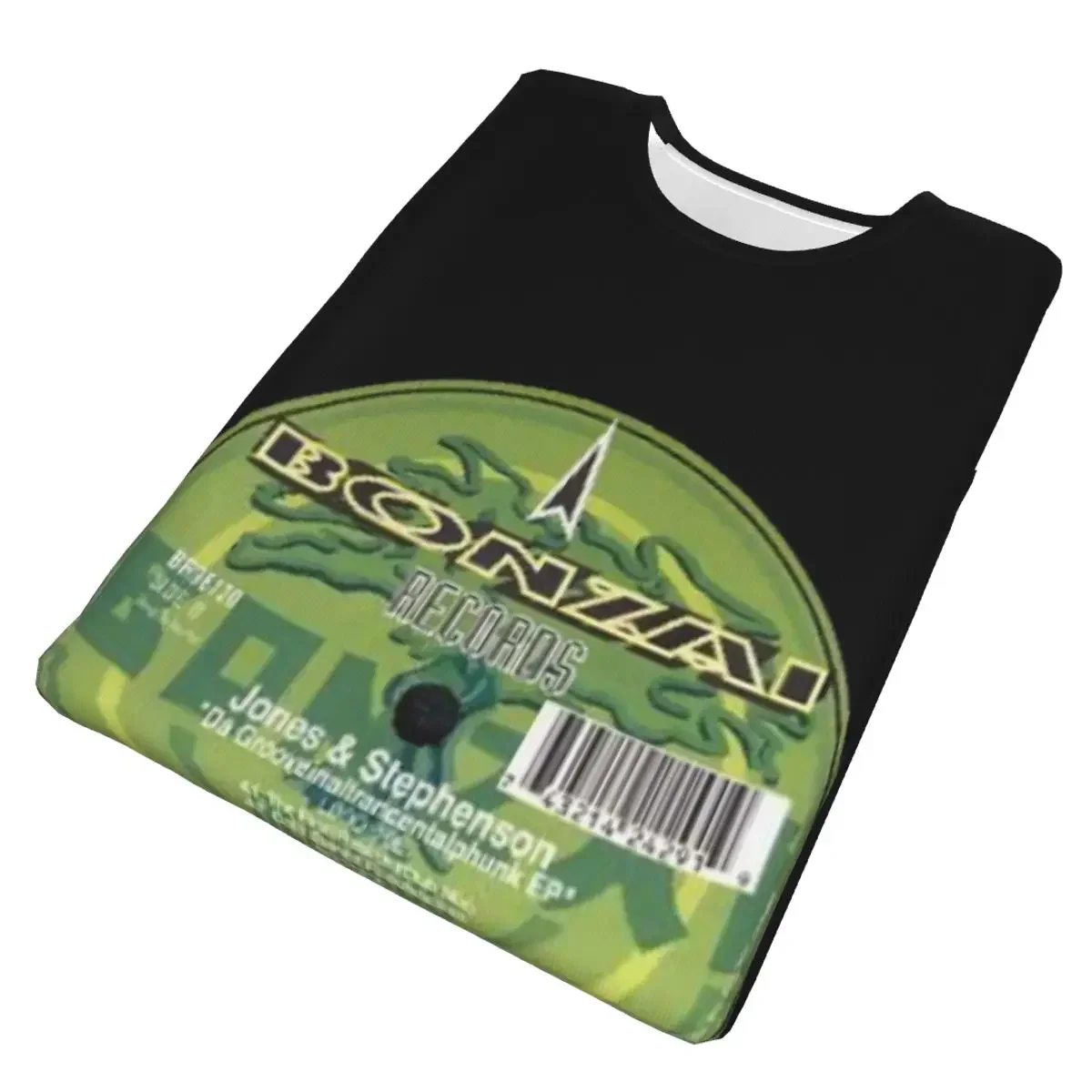 Bonzai Records polyester T-Shirt Men'sFashion T Shirts Men O-Neck Short Sleeve