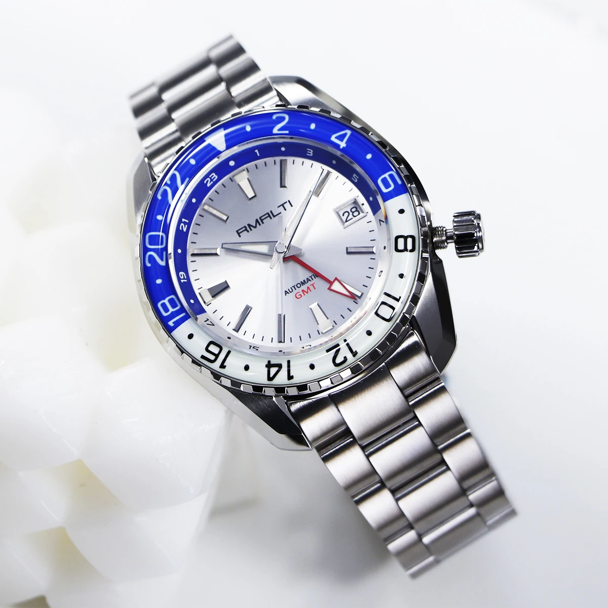 Imagem -06 - Rmalti-full Luminous Sapphire Glass Bezel Diver para Homens Luxo Movimento Automático Novo Mm200 Nh34 Gmt 20 Bar Bgw9