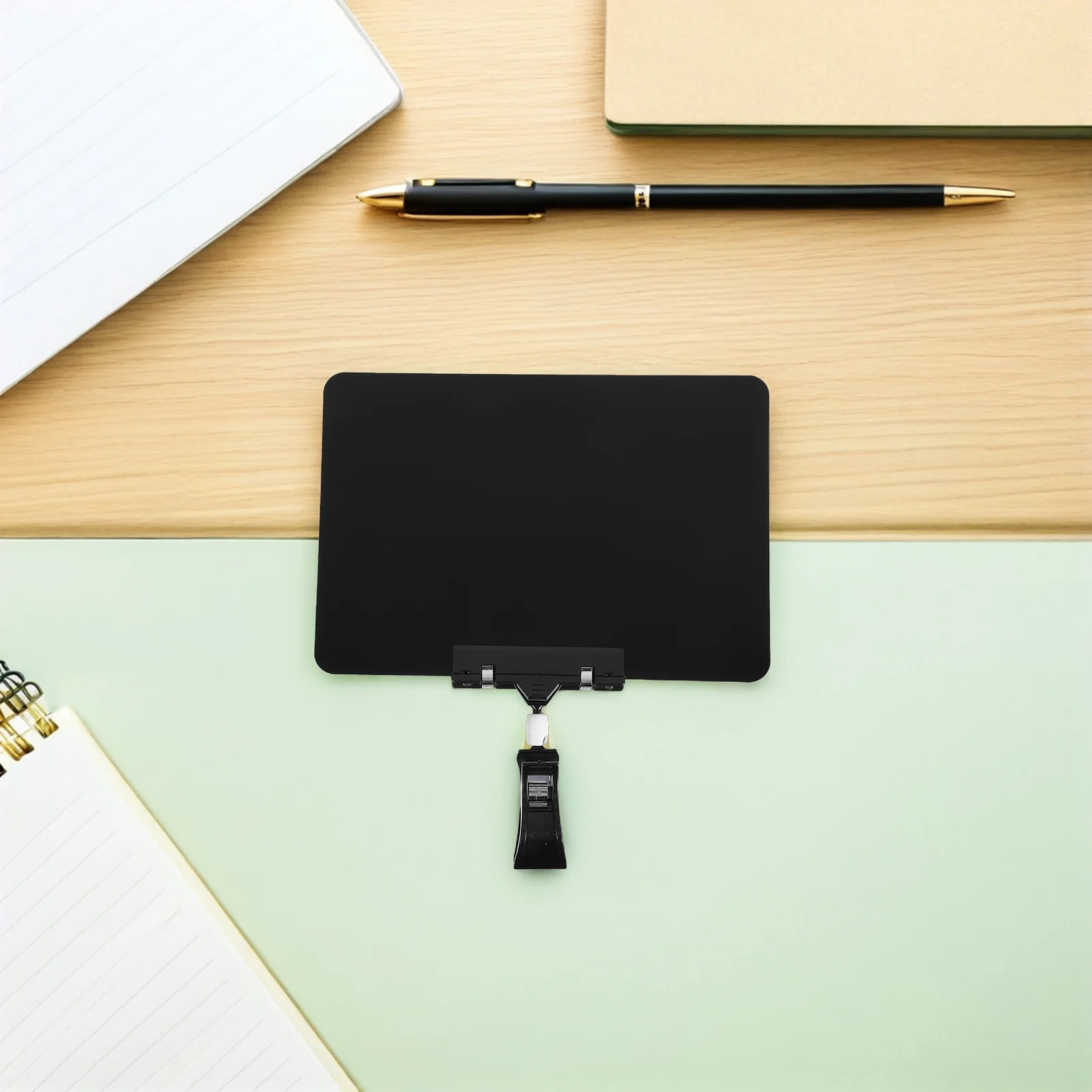 

10Sets Erasable Price Sign Mini Chalkboard with Clip Double Sided Rotatable A5 Display for Supermarket Retail Vendor Booth