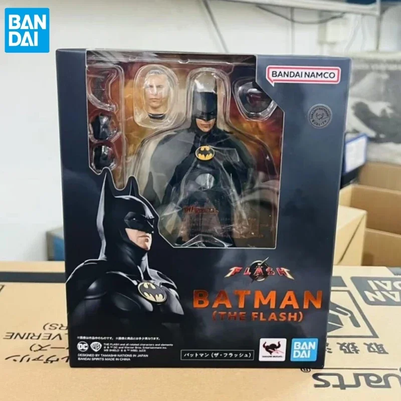 Original Bandai The Flash 2023 Michael Keaton Batman Bruce Wayne Shfiguarts Anime Figure Toys Genuine Shf Kids Birthday Gift