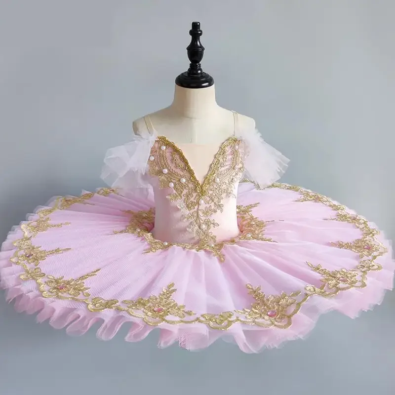 Tutú de Ballet profesional para niñas, vestido de fiesta de bailarina, traje de baile de Ballet para adultos y niños, azul y rosa