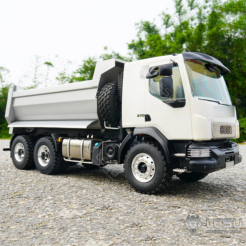 LESU Metal 1/14 6 Wheel-drive Hydraulic Dumper RC Tipper Sound Light ESC VM Car Outdoor Boys Toys TH20692