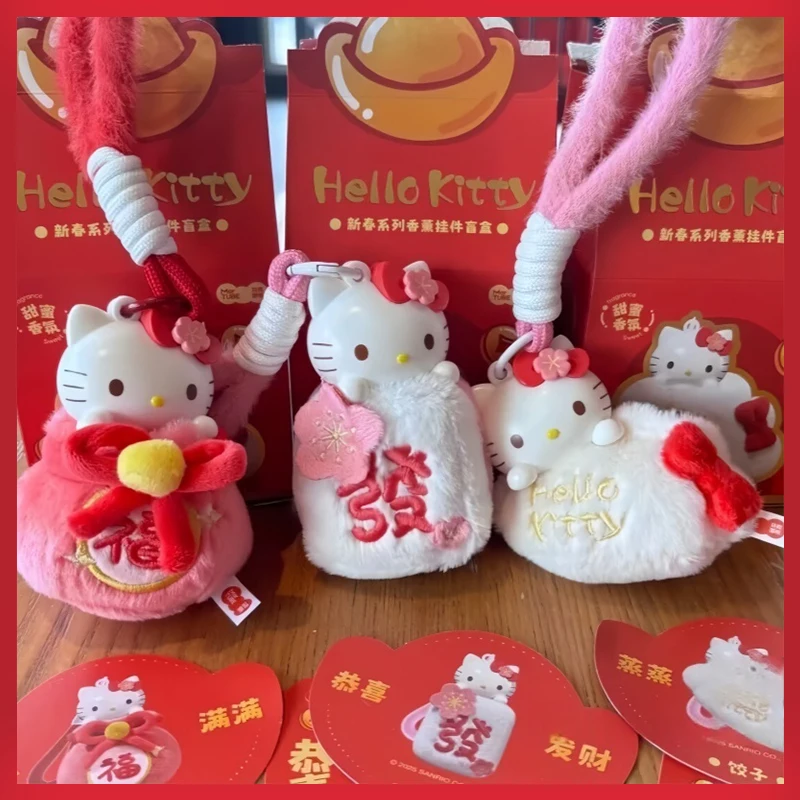 

Hello Kitty, весенний фестиваль, натуральная слепая коробка, милая сумка, кулон, модные и популярные куклы, кулон для ароматерапии, подарки