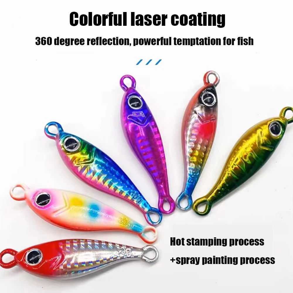 4 stücke 10g-60g bunte Metall Angel köder Metall Jigging Köder See barsch Makrele Snapper Cast Fisch köder Seefisch gerät – Detail 2