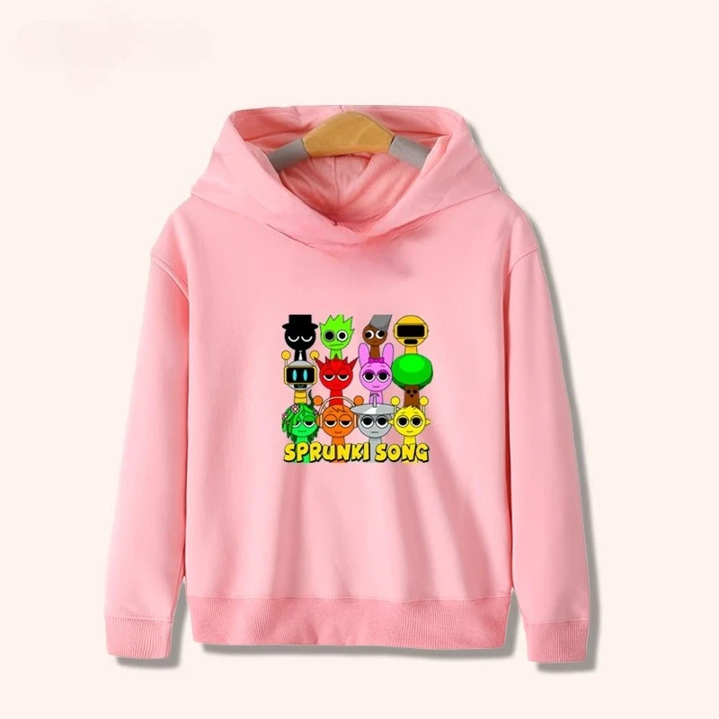

Sprunki Music Rhythm Box children's hoodie, warm hoodie for autumn and winter, comfortable and soft children's top
