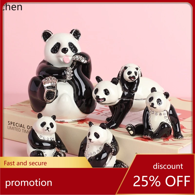 

H1 Metal Enamel Craft: Popular Souvenir and Decorative Gift of Giant Panda Figurine for Tourist Attractions