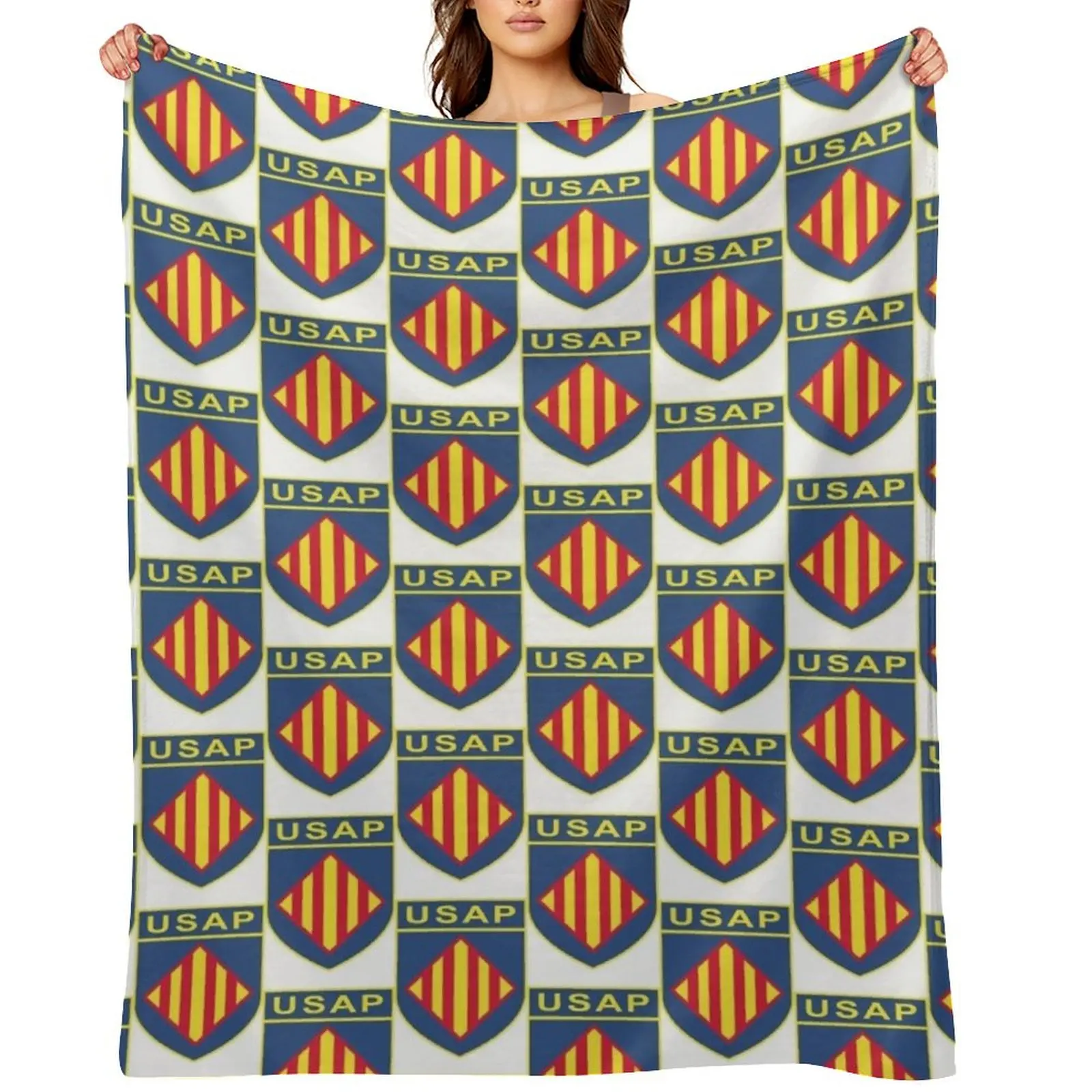 

USA Perpignan Logo Throw Blanket For Baby Retros Luxury Throw Soft Plush Plaid Blankets