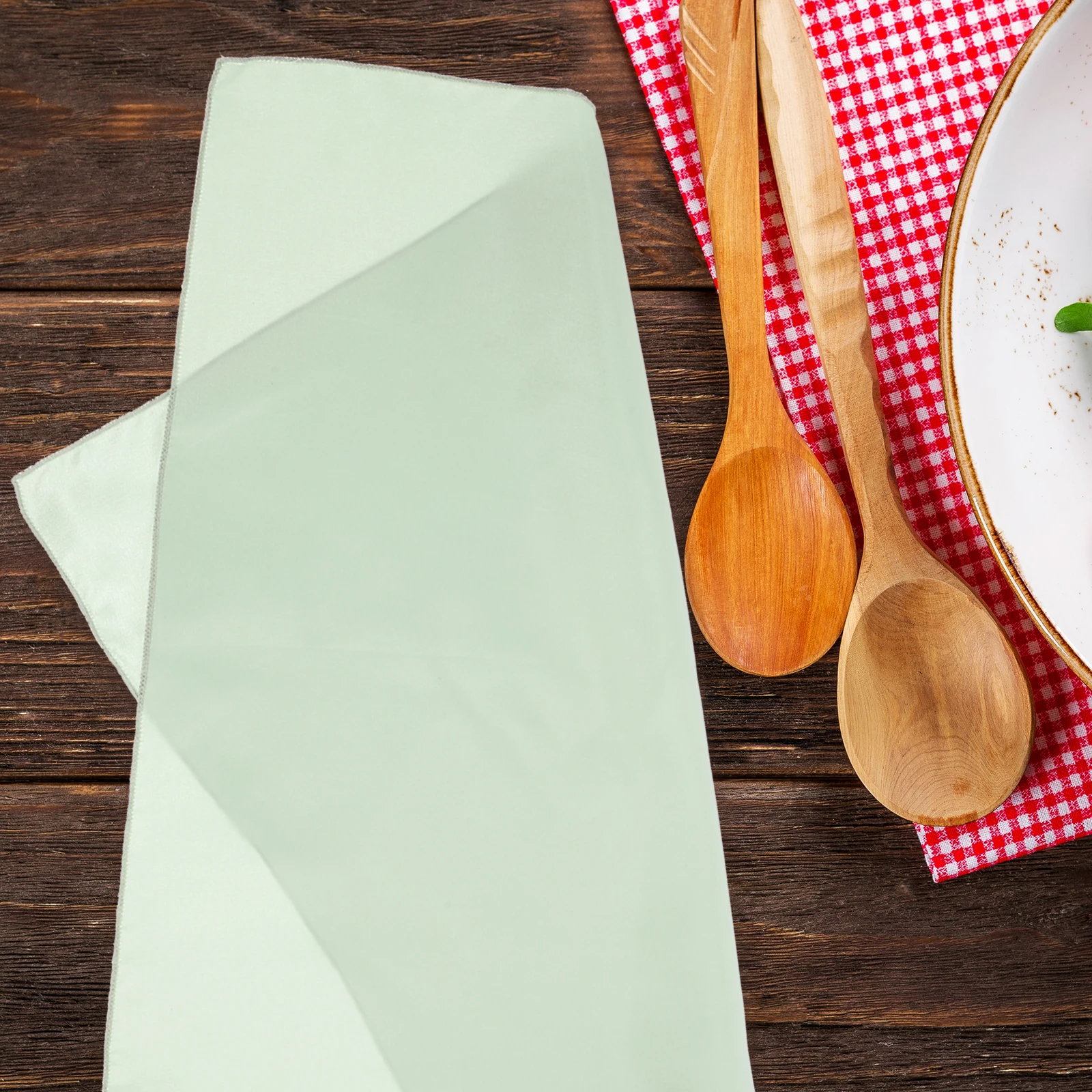 

6pcs Satin Napkins Table Cloth Absorbent Reusable Washable Polyester Fabric Dinner Napkins Cloth Home Textiles