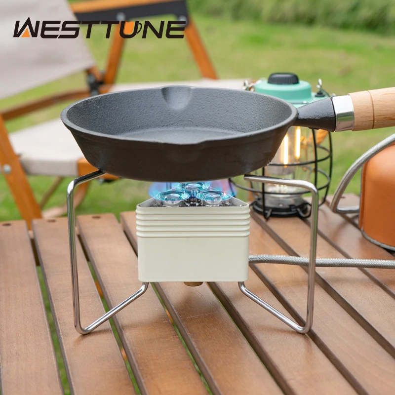 

WESTTUNE 8000W Three Head Outdoor Camping Stove Outdoor Folding Lightweight Stove Burner Cooker Heater for Cooking Hiking Picnic