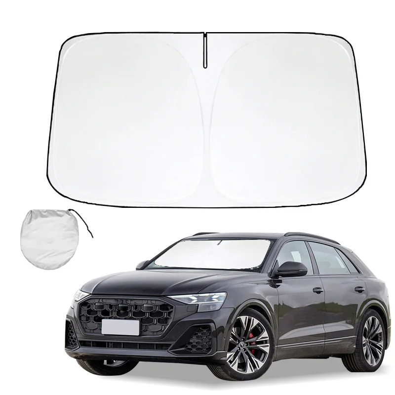 

Windshield Sun Shade for AUDI Q8 2019-2022 2023 2024 Car Sunshade Cover Foldable Sun Visor Protector Blocks UV Rays