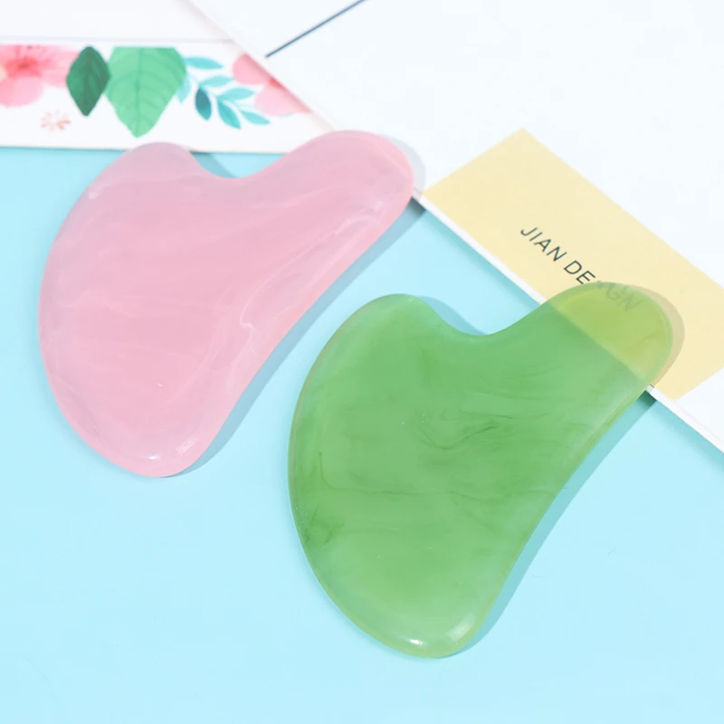 Natural Resin Gua Sha Scraper Board Massage Jade Guasha Stone Wrinkle Remover