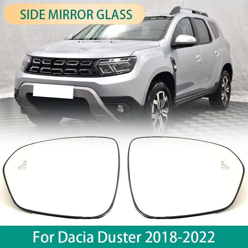 

Glass rear view mirror with heating,left and right rear view mirror for Dacia Duster 2018 2019 2020 2021 2022