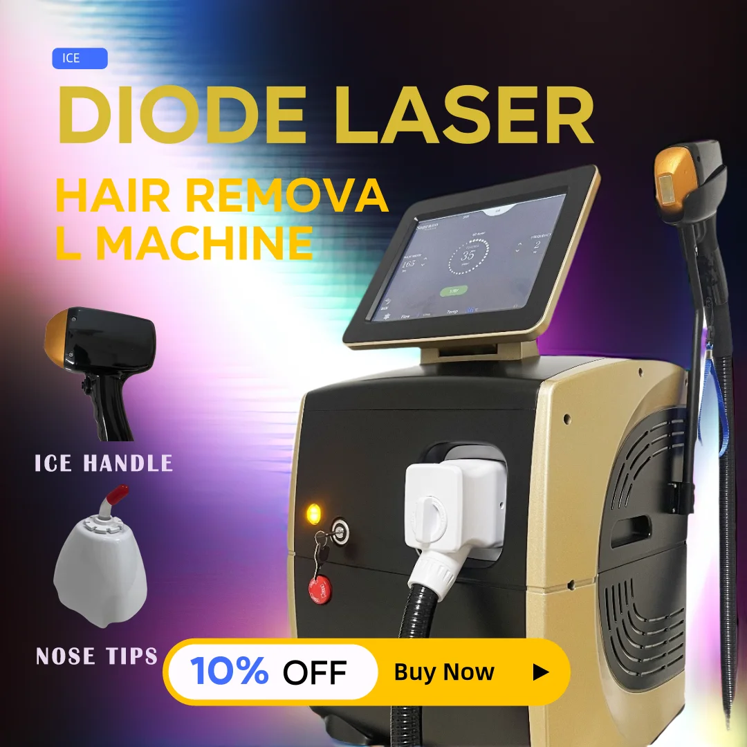 

6.18 Sale Desktop 755nm 808nm 1064nm Laser ​808 Diode Laser Hair Removal Machine Ice Platinum Titanium Permanent Hair Removal