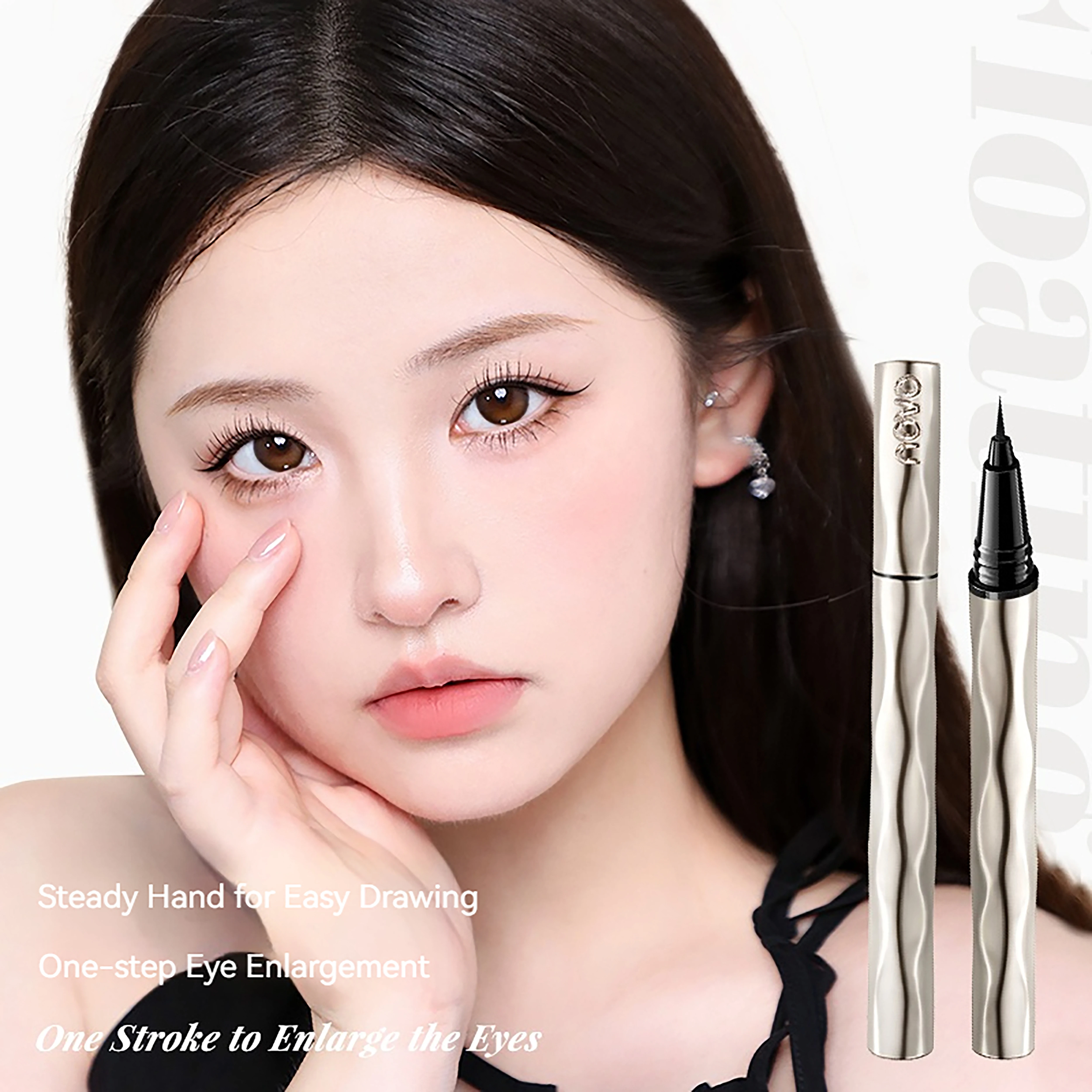 NOVO Penna eyeliner a lunga durata impermeabile e resistente al sudore La formula ad asciugatura rapida modella una pellicola protettiva Resiste alla sbavatura