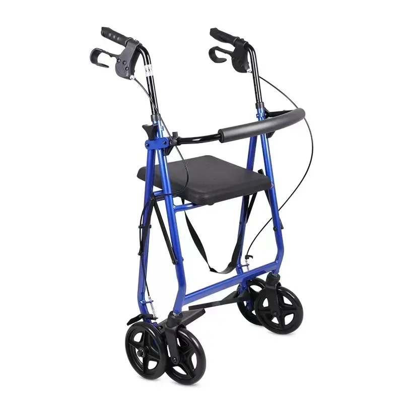 Walking aids 4 Wheels Walker Rollator with Shopping Cart for Elderly Person