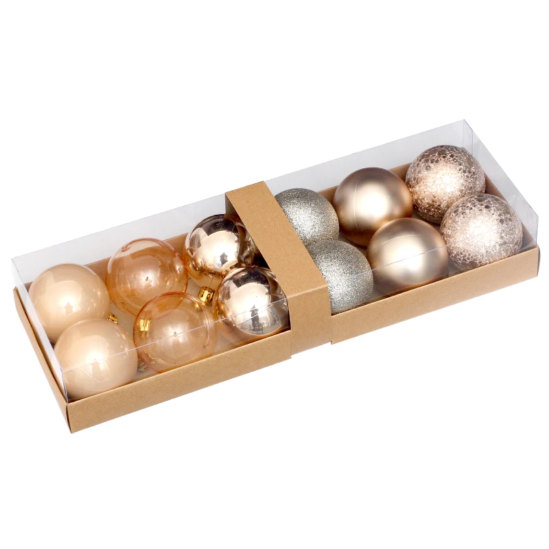 Sfera di plastica blu di lusso 6CM ornamenti di natale capodanno pendenti con palline appese decorazioni natalizie per la casa Adornos Navidad