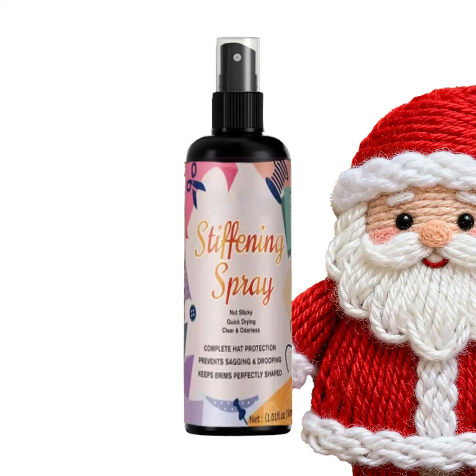 General purpose spray for long-term setting of fabrics Crochet 100ml Straw Hat Stiffener Spray for Lace Wool Felt Crochet Craft