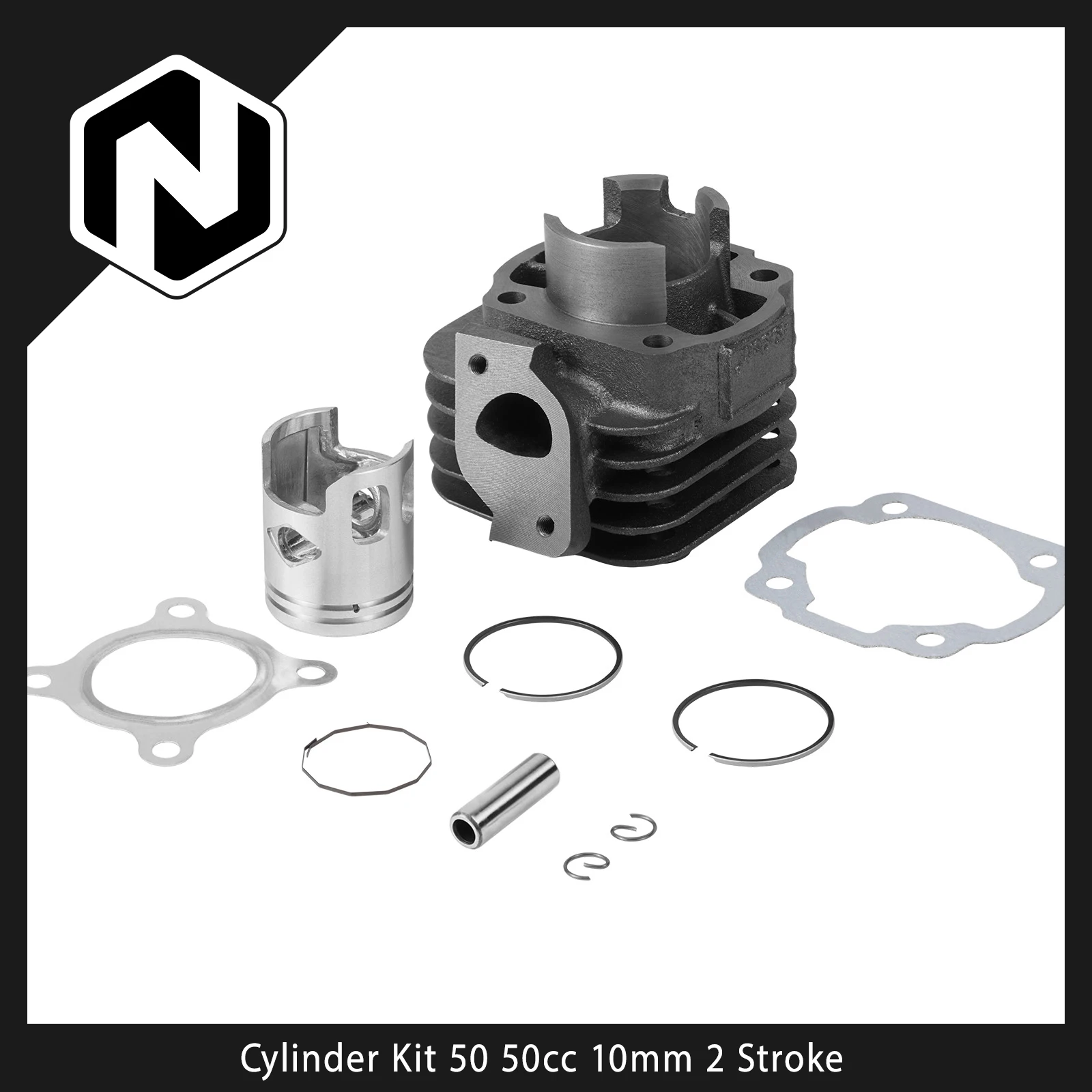 

NICECNC 50cc Cylinder Kit 2 Stroke 40mm Bore For Scooter Polaris Sportsman Arctic Cat Fox Yamaha JOG Minarelli Engine 1PE40QMB