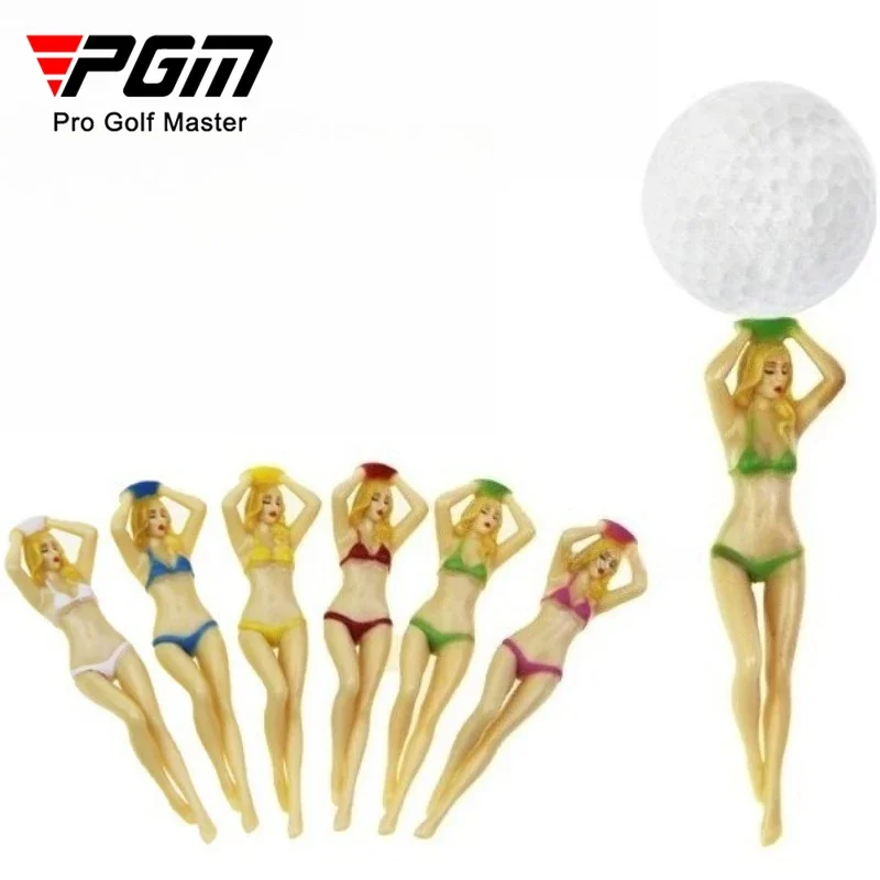 6pcs Golf Tees Beautiful Women Bikini Models Ball Seat Plastic Body Ball Studs TX006