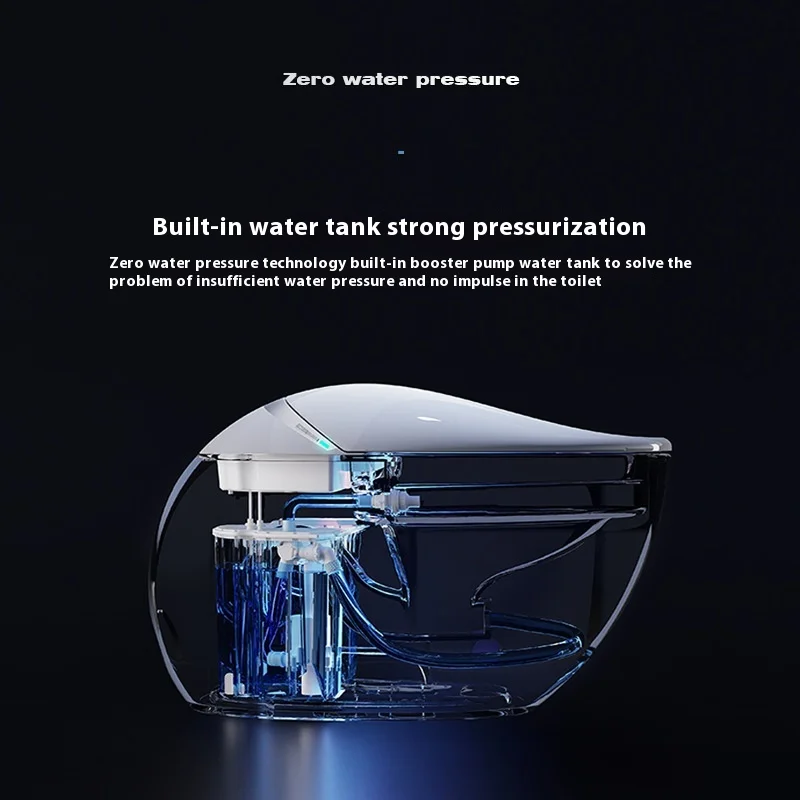 Weishi Li Smart Toilet Creative Personality Space  Design No Water Pressure Limitation Integrated S-Trap Included