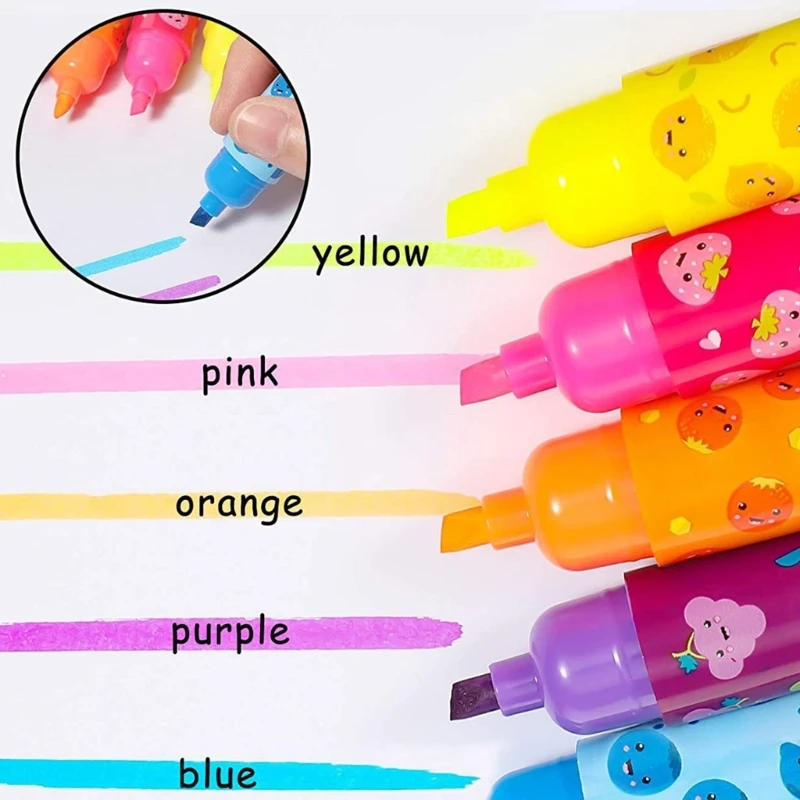 96GE 12 قطعة شكل الحلوى قلم تحديد حجم الجيب قلم تحديد التجفيف السريع لتقويم مجلة سكرابوكينغ #3