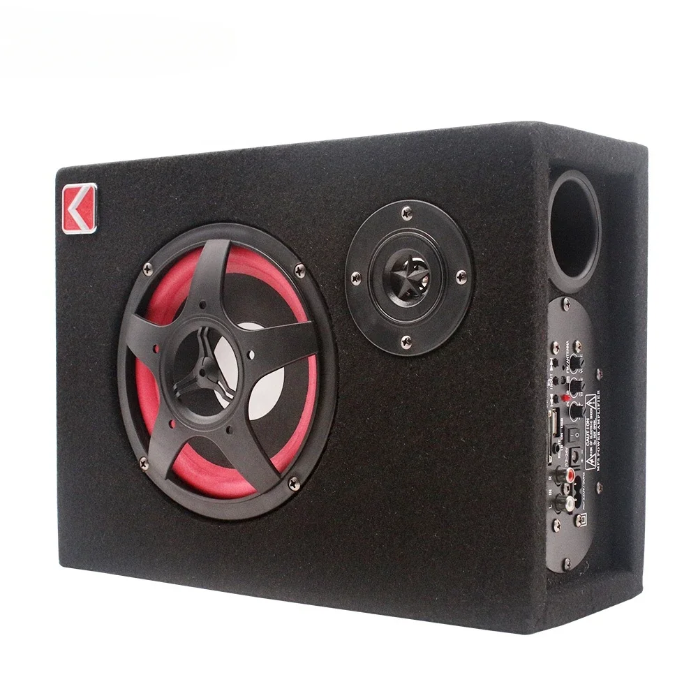 

Factory direct supply 12/24/220V portable active 6 inch square subwoofer slim car audio subwoofer