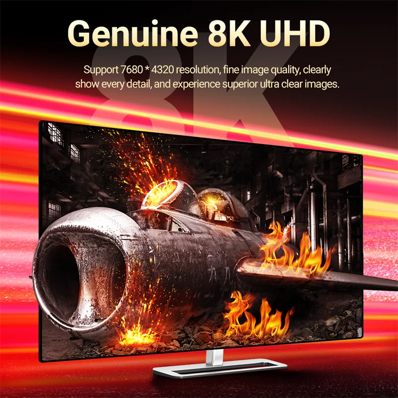 DisplayPort 1.4 Cable DP To DP Adapter 8K 60Hz 4K 120Hz HDR 165Hz Display Port Adapt Audio Video Cable For PC HDTV Projector