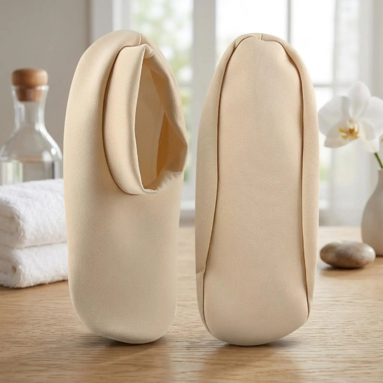 Footwear Sleeve German Velvet Foot Protector Closed Toe Ankle-high Shoe Cover for Home Spa Night Care