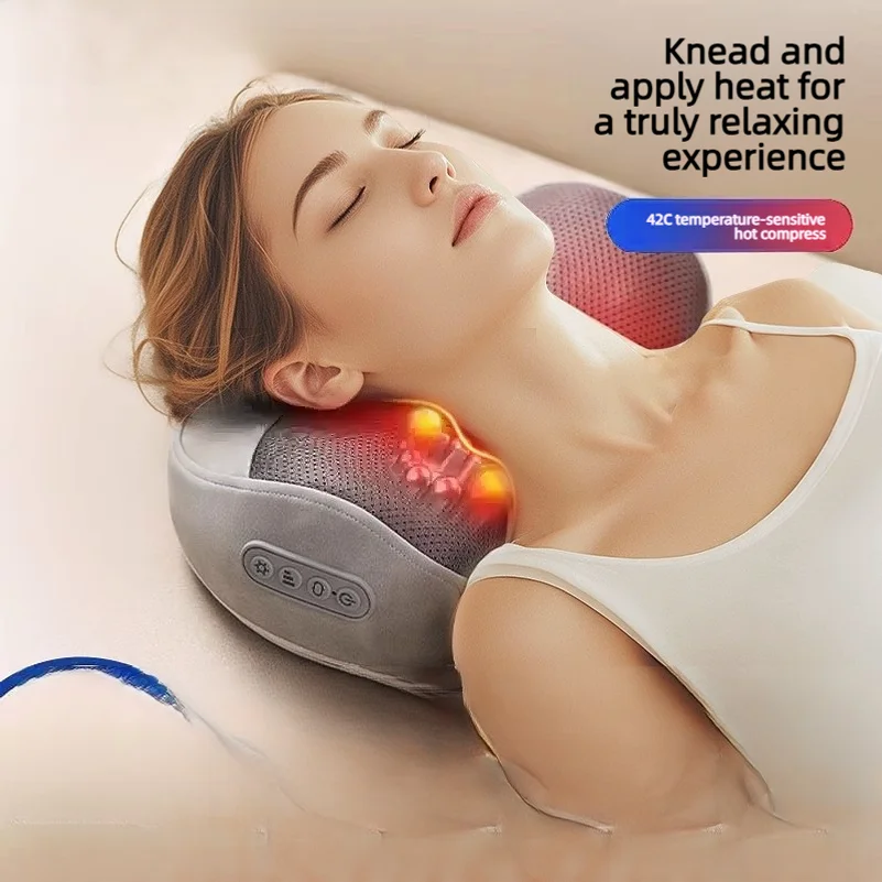 Cervical massage pillowlumbar and back massage cushionmulti-functional full-body massager neck kneading andcervicalmassagedevice
