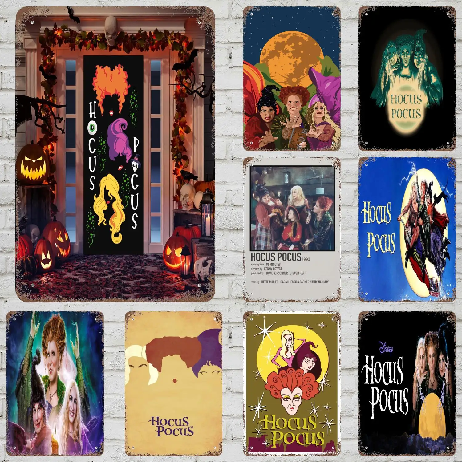 

MINISO Hocus Pocus Decor Vintage Metal Signs Tin Signs Captain Poster Decor for Bar Pub Club Man Cave Wall Decoration